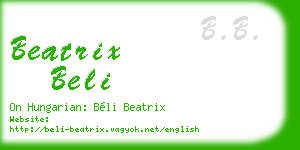 beatrix beli business card